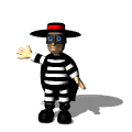 robber waving and blinking md wht
