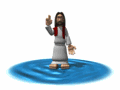 jesus standing on water holy gesture md wht